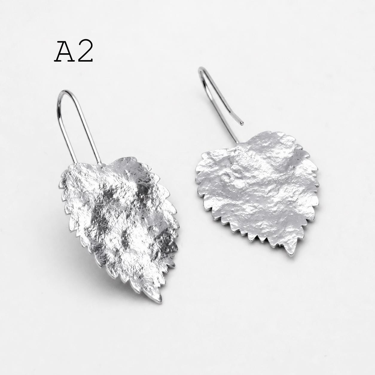 4pcs Gold/ Silver Tone Leaf Ear Hooks, Simple Earwires Earring Components (GB-3323)